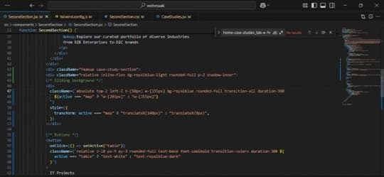 VS Code editor showing source code